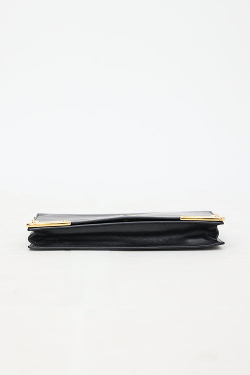 Prada Leather Bow Clutch Bag