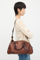 Prada Leather Bowling Bag