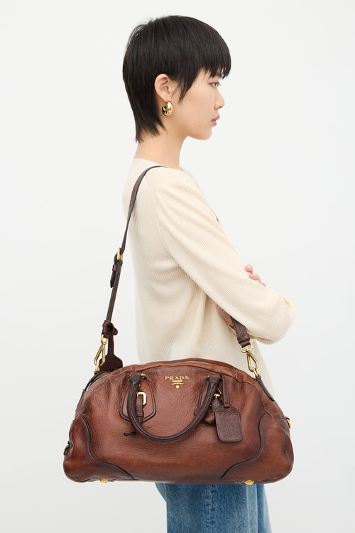 Prada Leather Bowling Bag