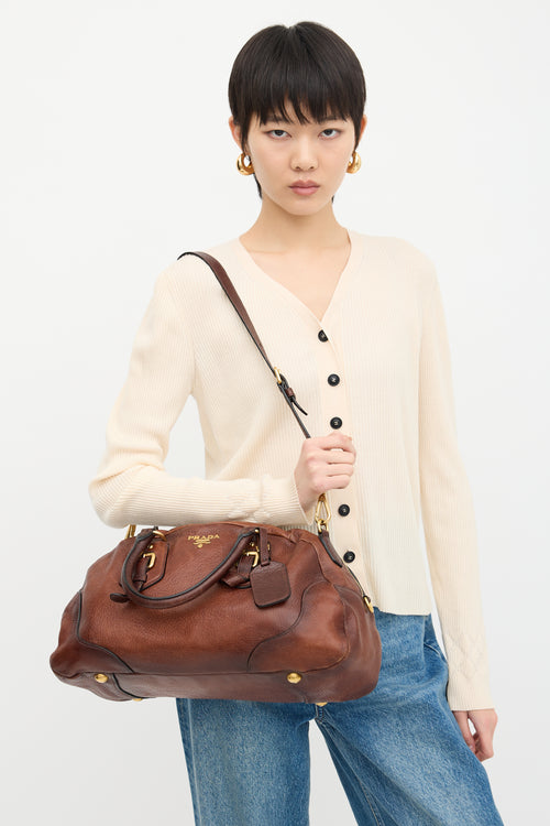 Prada Leather Bowling Bag