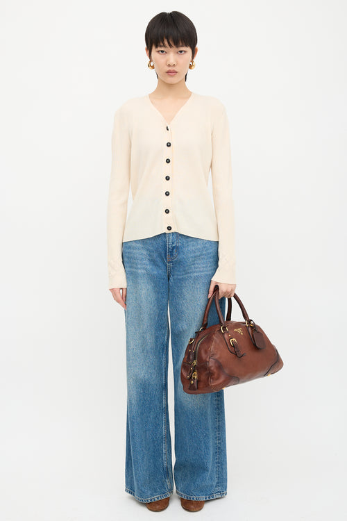 Prada Leather Bowling Bag