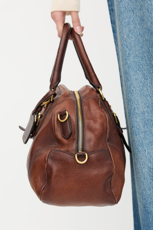 Prada Leather Bowling Bag