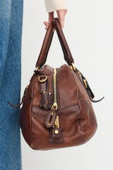 Prada Leather Bowling Bag
