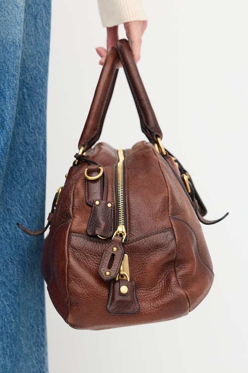 Prada Leather Bowling Bag