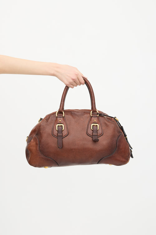 Prada Leather Bowling Bag