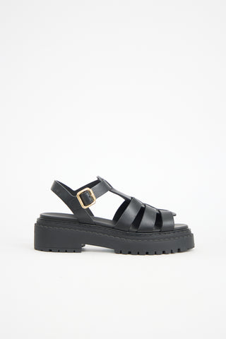 Prada Leather Caged Sandal
