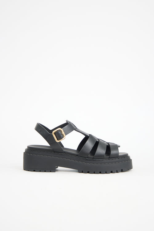 Prada Leather Caged Sandal