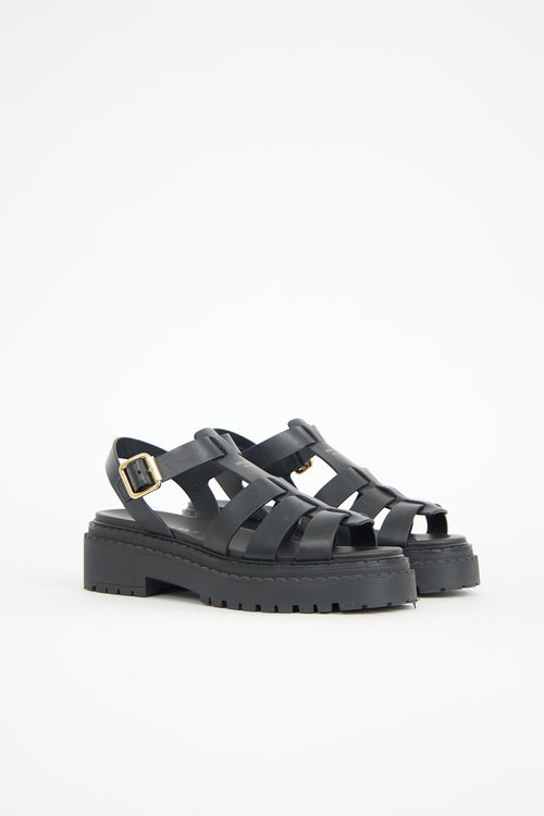 Prada Leather Caged Sandal