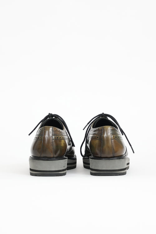 Prada Leather Camo Brogue