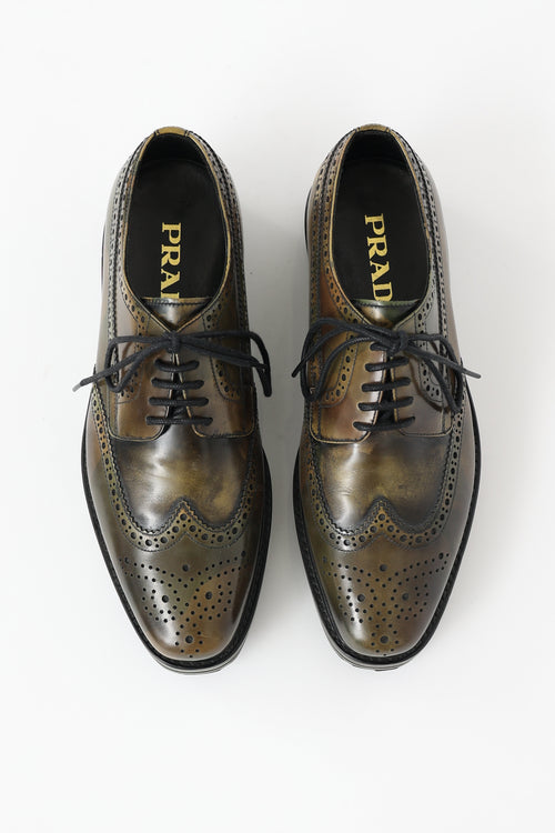 Prada Leather Camo Brogue