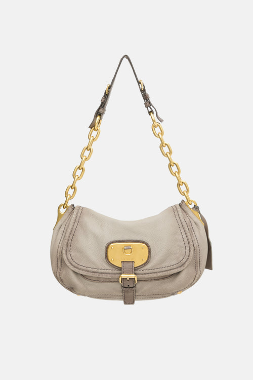 Prada Leather Chain Flap Bag