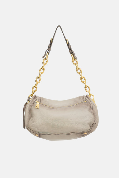 Prada Leather Chain Flap Bag