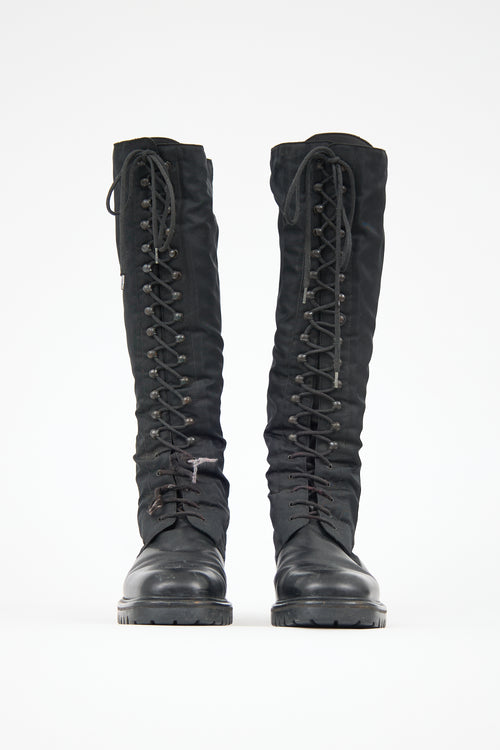 Prada Leather Combat Boot