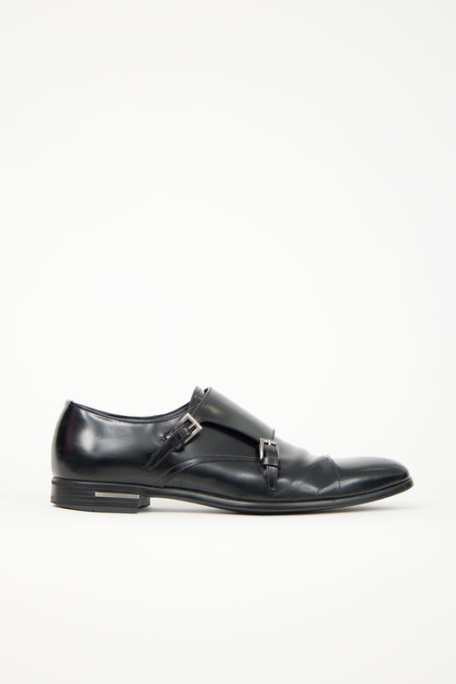 Prada Leather Double Monk Strap Derby