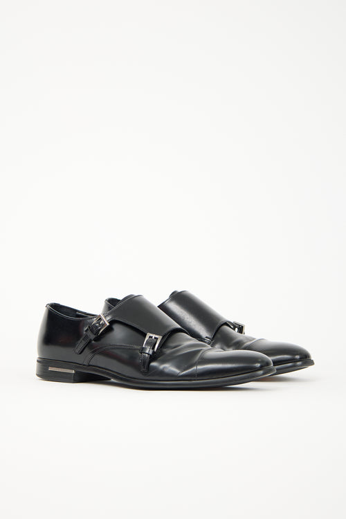 Prada Leather Double Monk Strap Derby