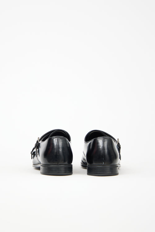 Prada Leather Double Monk Strap Derby