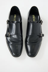 Prada Leather Double Monk Strap Derby