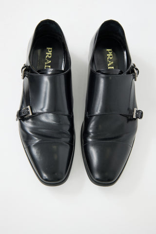 Prada Leather Double Monk Strap Derby