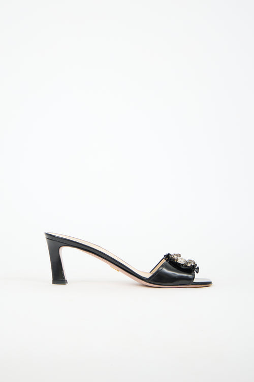 Prada Leather Embellished Sandal