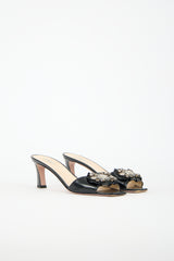 Prada Leather Embellished Sandal
