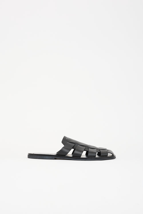 Prada Leather Fisherman Mule Sandal