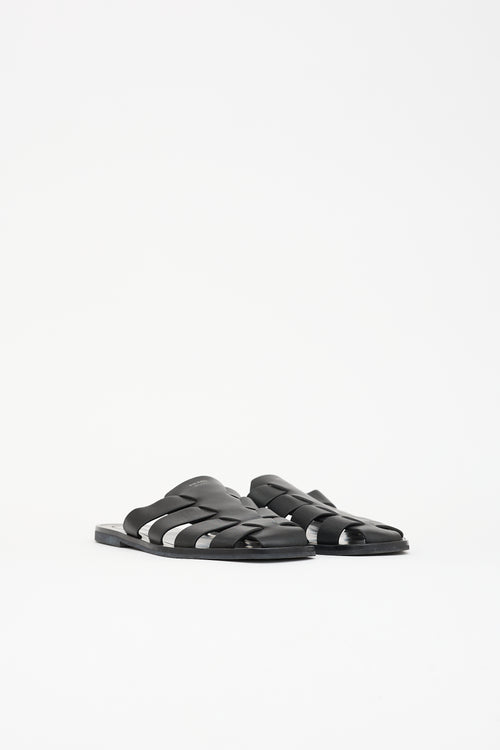 Prada Leather Fisherman Mule Sandal