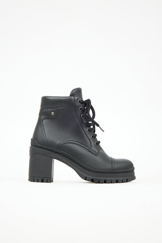Prada Leather Heeled Boot