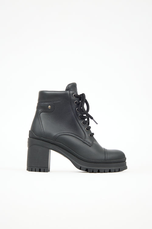 Prada Leather Heeled Boot