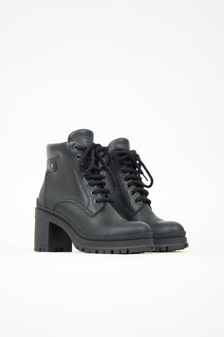 Prada Leather Heeled Boot