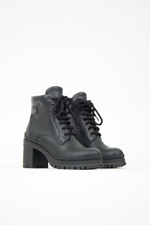 Prada Leather Heeled Boot