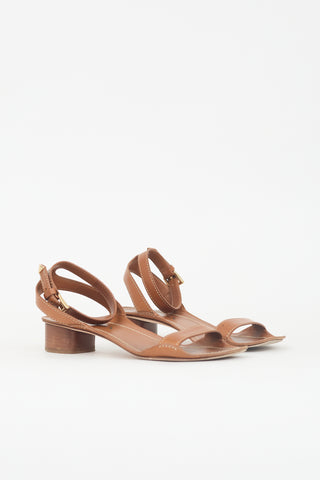 Prada Leather Heeled Sandal