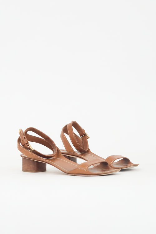 Prada Leather Heeled Sandal