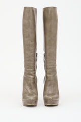 Prada Leather Knee High Boot