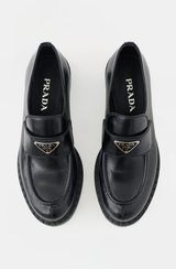 Prada Leather Logo Loafer