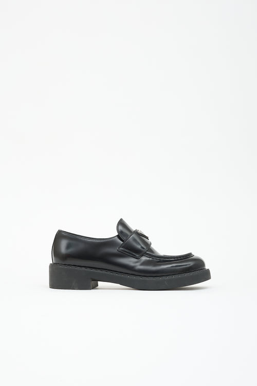 Prada Leather Logo Loafer