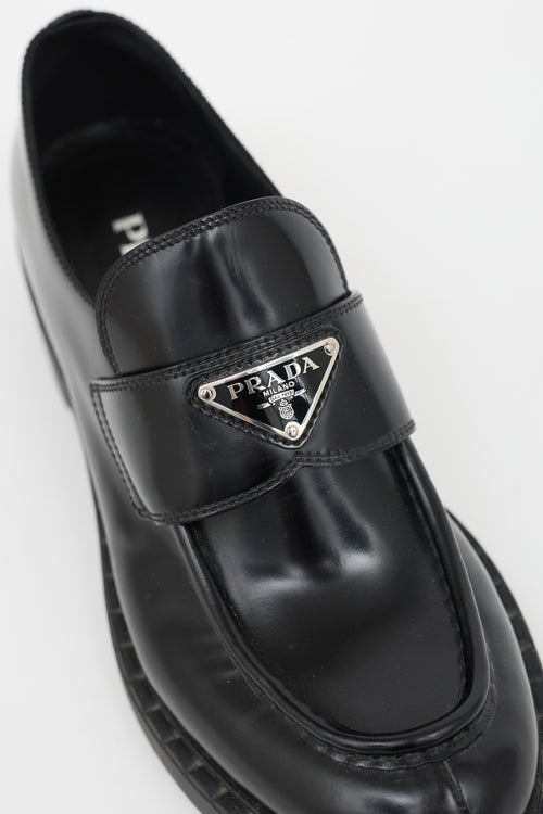 Prada Leather Logo Loafer