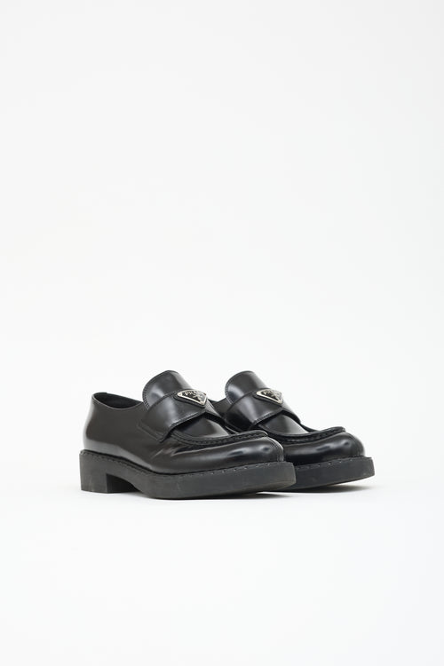 Prada Leather Logo Loafer