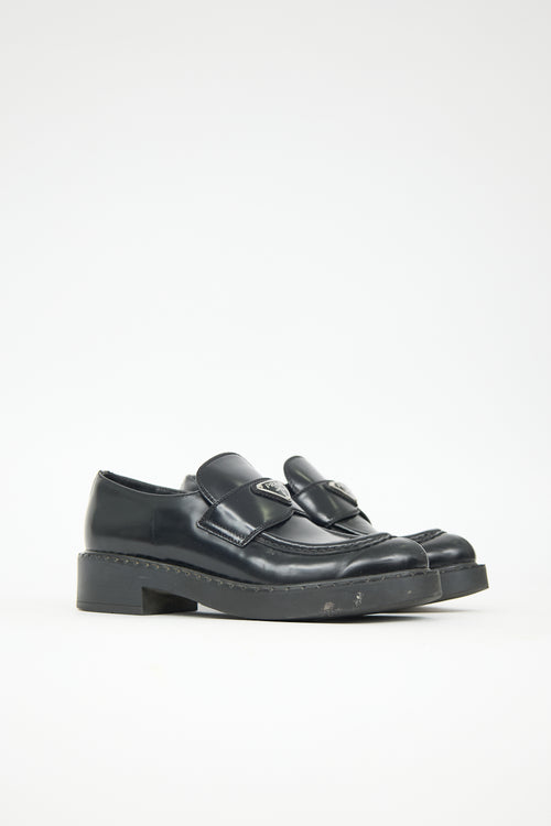Prada Leather Logo Loafer