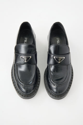 Prada Leather Logo Loafer