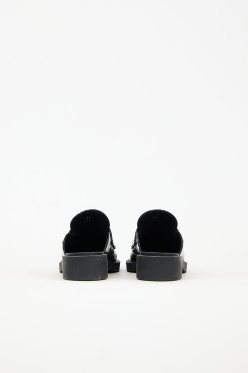 Prada Leather Logo Mule