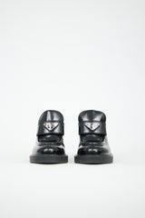 Prada Leather Logo Heeled Loafer