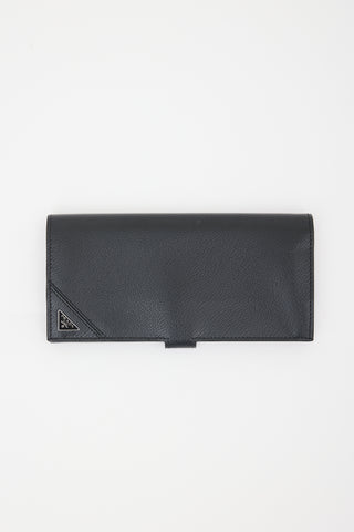 Prada Leather Long Bifold Wallet