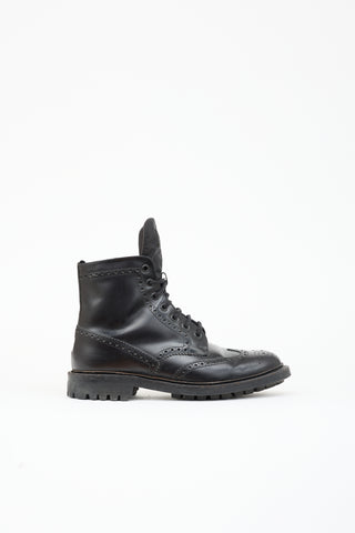 Prada Leather Longwing Brogue Boot