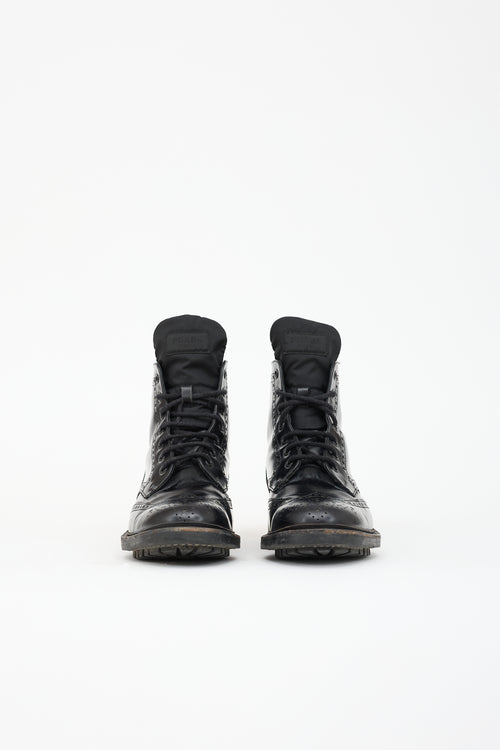 Prada Leather Longwing Brogue Boot