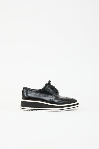 Prada Leather Longwing Platform Oxford