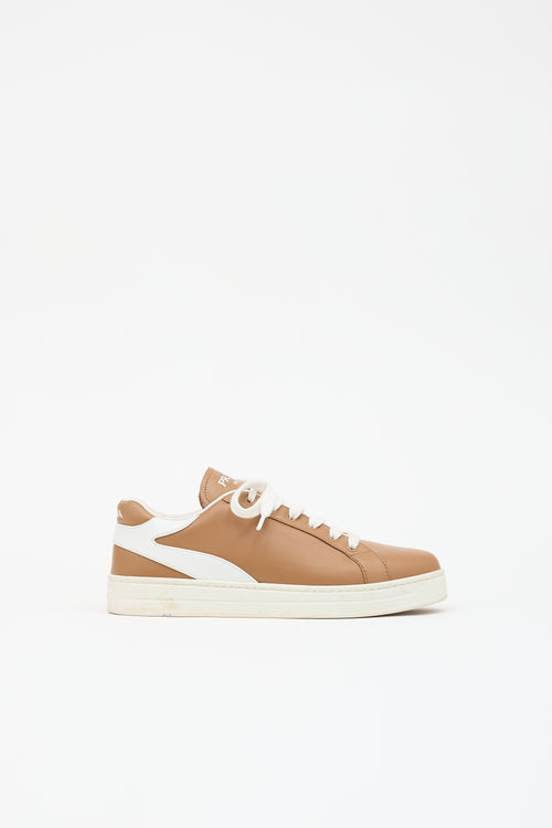 Prada Leather Low Top Sneaker