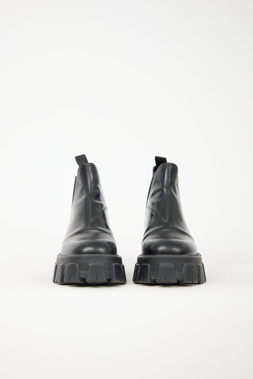 Prada Leather Monolith Platform Boot