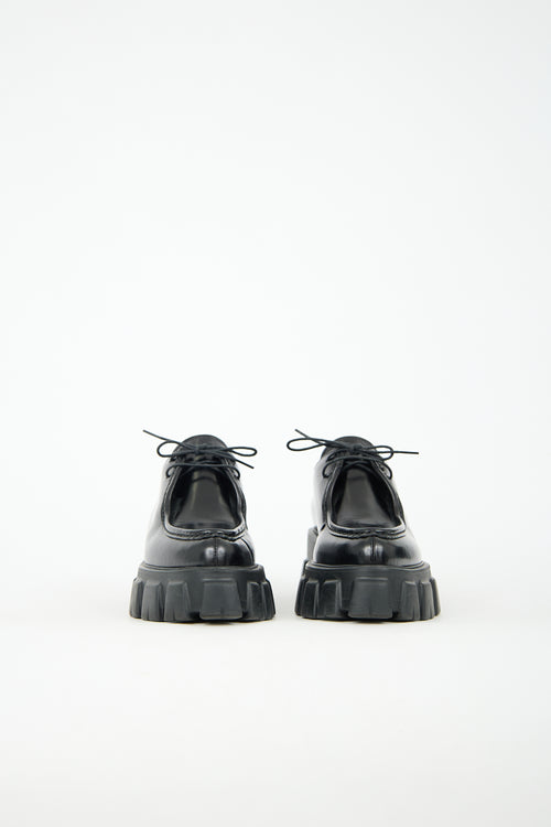 Prada Leather Monolith Platform Loafer