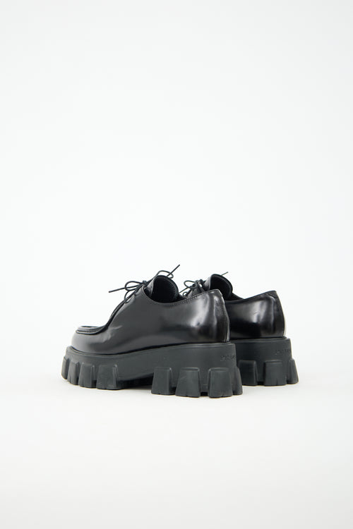 Prada Leather Monolith Platform Loafer