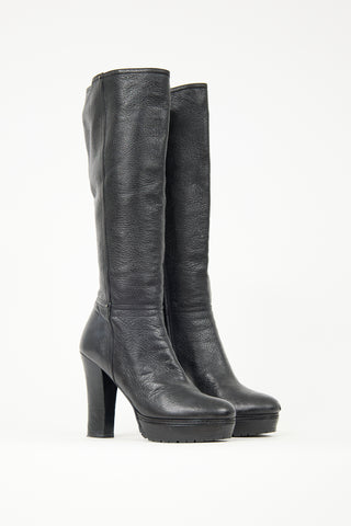 Prada Leather Platform Boot